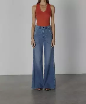 Темно-синяя майка Supima Cotton Bold U Racer Enza Costa