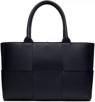 Темно-синяя маленькая сумка-тоут Arco Bottega Veneta