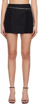 Темно-синяя мини-юбка с цепочкой lesugiatelier