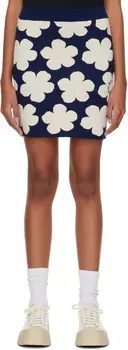 Темно-синяя мини-юбка в горошек Kenzo Paris Hana