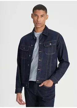 Темно-синяя мужская джинсовая куртка L89ZLJ049 Джинсовая куртка Trucker Lee, темно-синий