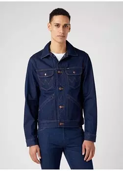 Темно-синяя мужская джинсовая куртка стандартного кроя W4MJ73401 124MJ Wrangler, темно-синий