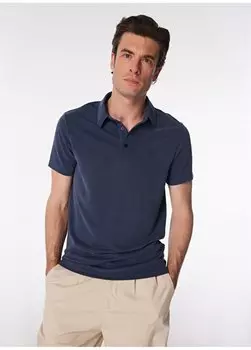 Темно-синяя мужская футболка-поло 4B4824200007 Beymen Business, темно-синий