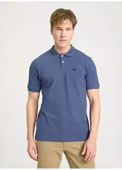 Темно-синяя мужская футболка-поло W7D5K4XX2TXZ8 с коротким рукавом Polo Tshir Wrangler, темно-синий