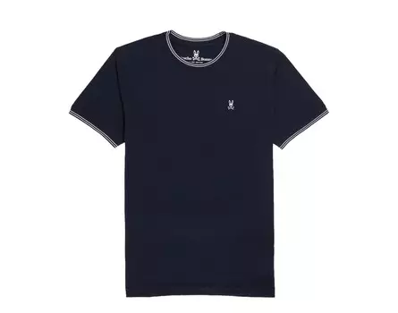 Темно-синяя мужская футболка Psycho Bunny Logan B6U137U1PC-NVY, синий