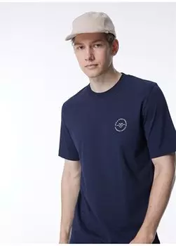 Темно-синяя мужская футболка с круглым воротником JPRBLUSHIELD TEE SS CREW NECK EXC Jack & Jones, темно-синий