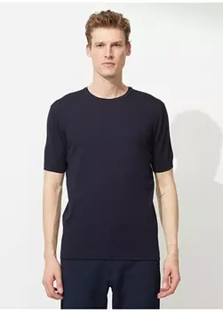 Темно-синяя мужская футболка с круглым вырезом Beymen Business