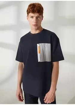 Темно-синяя мужская футболка с круглым вырезом Gmg Frenze