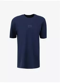 Темно-синяя мужская футболка с круглым вырезом L222001410 Футболка с круглым вырезом Lee, темно-синий