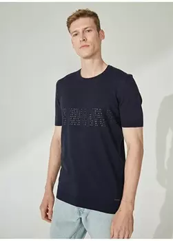 Темно-синяя мужская футболка с круглым вырезом Beymen Business