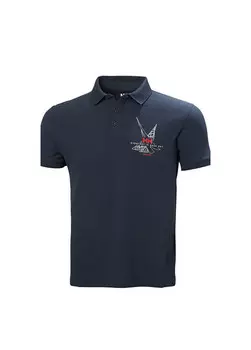 Темно-Синяя мужская футболка с воротником-поло HP Race Helly Hansen, синий