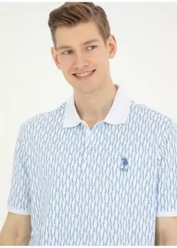 Темно-синяя мужская футболка стандартного кроя VINOS U.S. Polo Assn., темно-синий