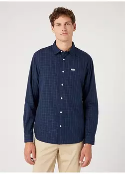 Темно-синяя мужская рубашка Wrangler