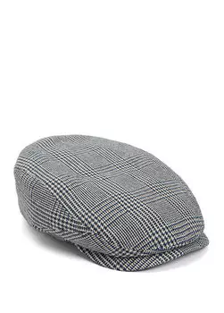 Темно-синяя мужская шелковая шляпа в клетку с рисунком Stetson