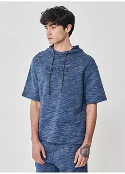 Темно-синяя мужская толстовка с воротником с капюшоном Lee