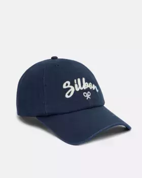 Темно-синяя мытая мужская кепка Silbon