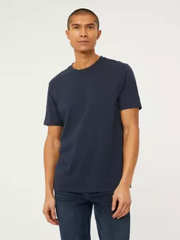 Темно-синяя однотонная футболка George., нави