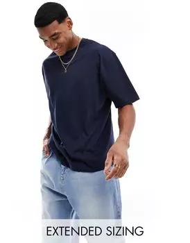 Темно-синяя оверсайз-футболка ASOS DESIGN