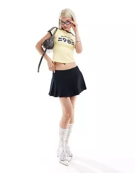 Темно-синяя плиссированная мини-юбка Motel casini