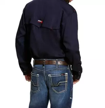 Темно-синяя рабочая рубашка Solid Vent Ariat, темно-синий