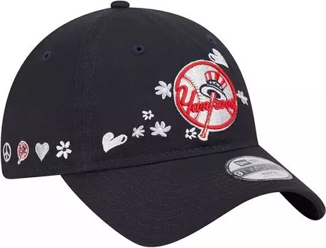 Темно-синяя регулируемая кепка New Era New York Yankees 9Twenty для девочек
