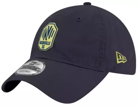 Темно-синяя регулируемая шапка с логотипом New Era Adult Nashville SC 9Twenty