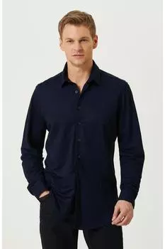 Темно-синяя рубашка Network, темно-синий