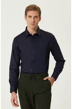 Темно-синяя рубашка Network, темно-синий