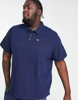 Темно-синяя рубашка поло Levi's Big & Tall с небольшим логотипом в виде крыла летучей мыши
