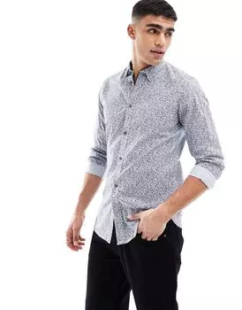 Темно-синяя рубашка с длинными рукавами French Connection с цветочным принтом индиго