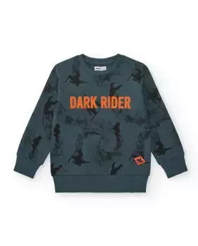 Темно-синяя толстовка для мальчика с принтом Tuc tuc