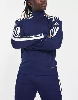 Темно-синяя толстовка на молнии adidas Football Squadra 21