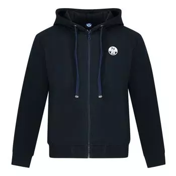 Темно-синяя толстовка на молнии с логотипом North Sails, синий