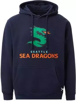 Темно-синяя толстовка с логотипом XFL Youth Seattle Sea Dragons Lockup