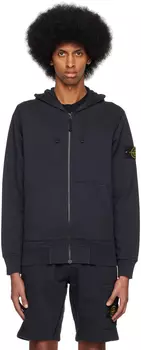 Темно-синяя толстовка с нашивкой Stone Island