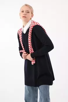 Темно-синяя трикотажная туника с v-образным вырезом ALL DAY