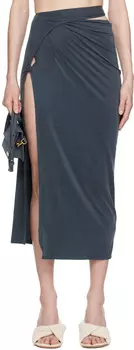 Темно-синяя юбка-миди 'La Jupe Espelho' Jacquemus