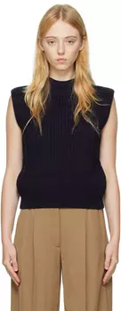 Темно-синяя водолазка с высоким воротником BEVZA