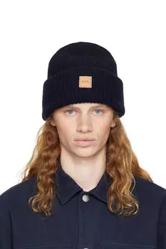 Темно-синяя вязаная шапка Мишель A.P.C.