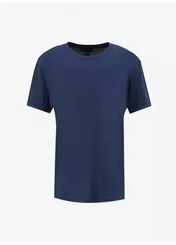 Темно-синяя женская футболка с круглым вырезом 1091325 Network, темно-синий