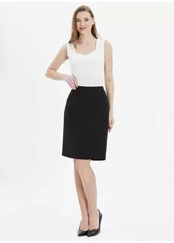 Темно-синяя женская прямая стандартная юбка с нормальной талией 24YSL3445 Selen, темно-синий