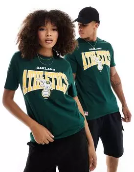 Темно-зеленая футболка унисекс New Era Oakland Athletics