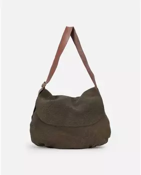 Темно-зеленая кожаная сумка на плечо Arlee Biba, темно-зеленый