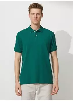 Темно-зеленая мужская футболка-поло 4A9000000001 Altnyldz Classics, темно-зеленый