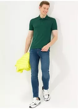 Темно-зеленая мужская футболка-поло U.S. Polo Assn.