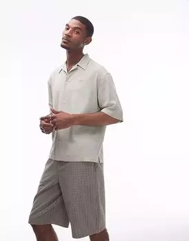 Темно-зеленая рубашка Allsaints rialto