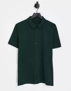 Темно-зеленая рубашка на пуговицах ASOS DESIGN