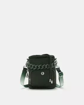 Темно-зеленая сумка через плечо среднего размера Kipling, темно-зеленый