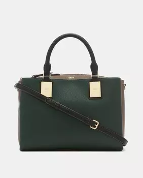 Темно-зеленая сумка Chris среднего размера со съемным ремнем через плечо DKNY, темно-зеленый