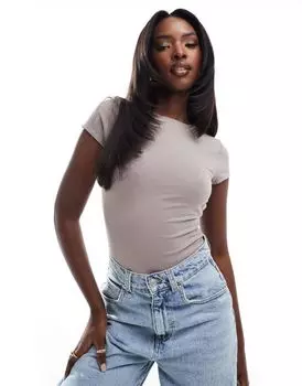Темно-зеленое боди с завязками на спине ASOS